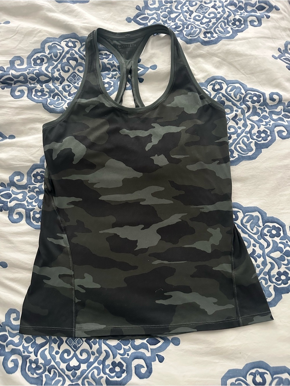 Athleta Women's Camo Racerback Tank - Black & Gray